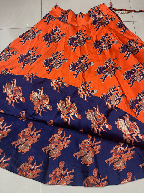 Orange Nora Reversible Skirt