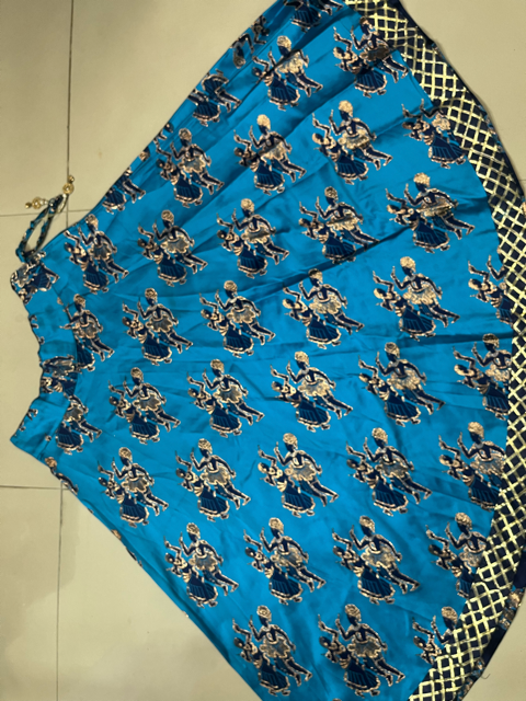 Blue Madhu Reversible Skirt