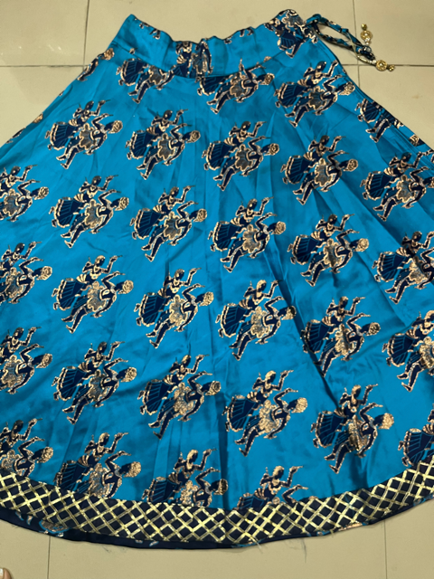 Blue Madhu Reversible Skirt