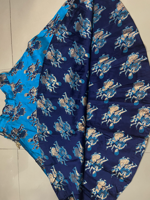 Blue Madhu Reversible Skirt