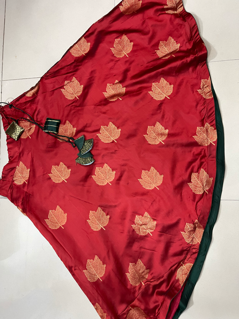 Maroon Mahi Silk Skirt