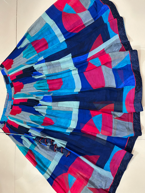 Blue Ama Georgette Skirt