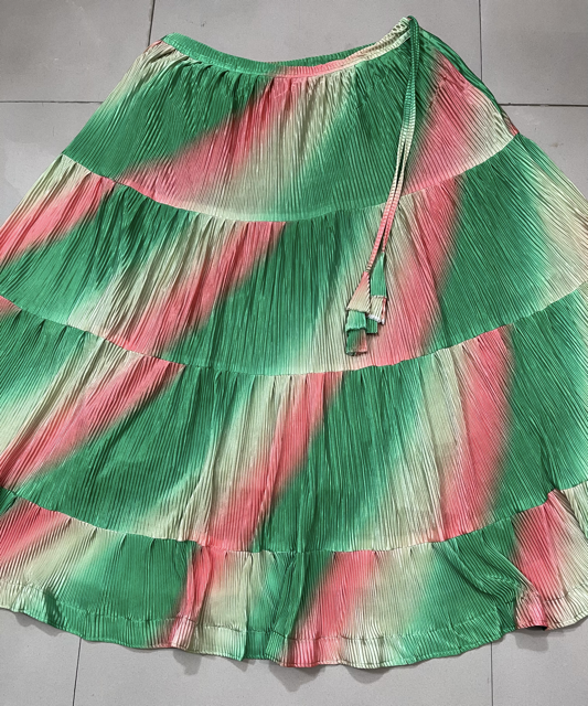 Multicolor Jhilmil Lycra Skirt