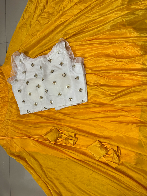 Yellow Chiffon Skirt Set