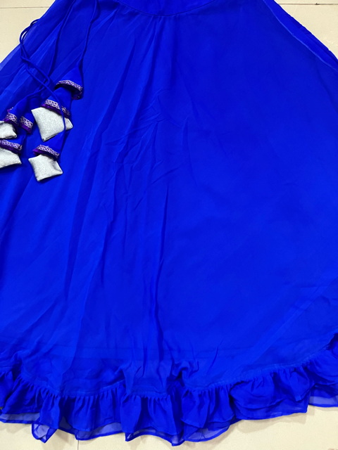 Royal Blue Ruma Georgette Skirt