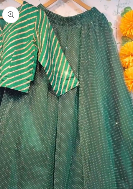 Green Charvi Net Skirt