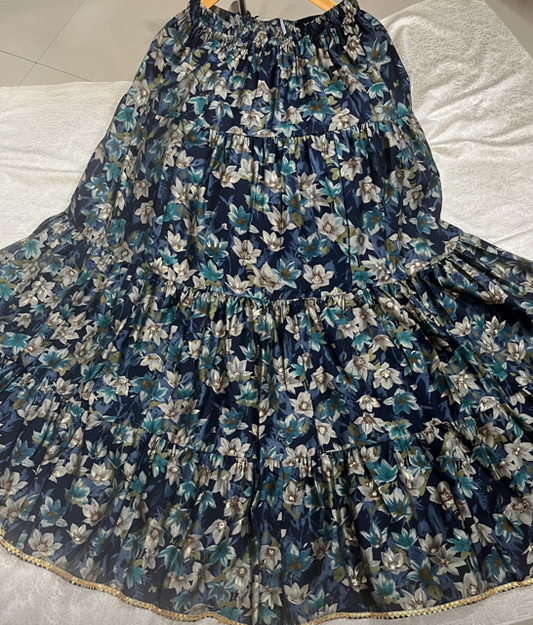 Blue Rony Muslin Skirt