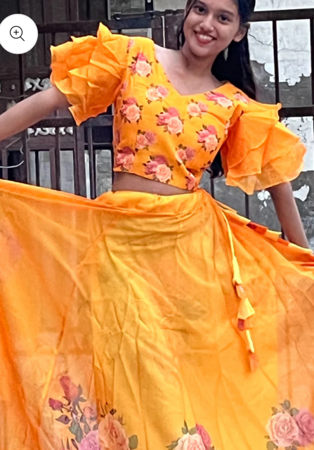 Yellow Dipti Skirt Set