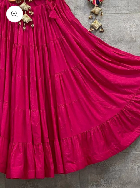 Fuchsia Shiya Flared Skirt