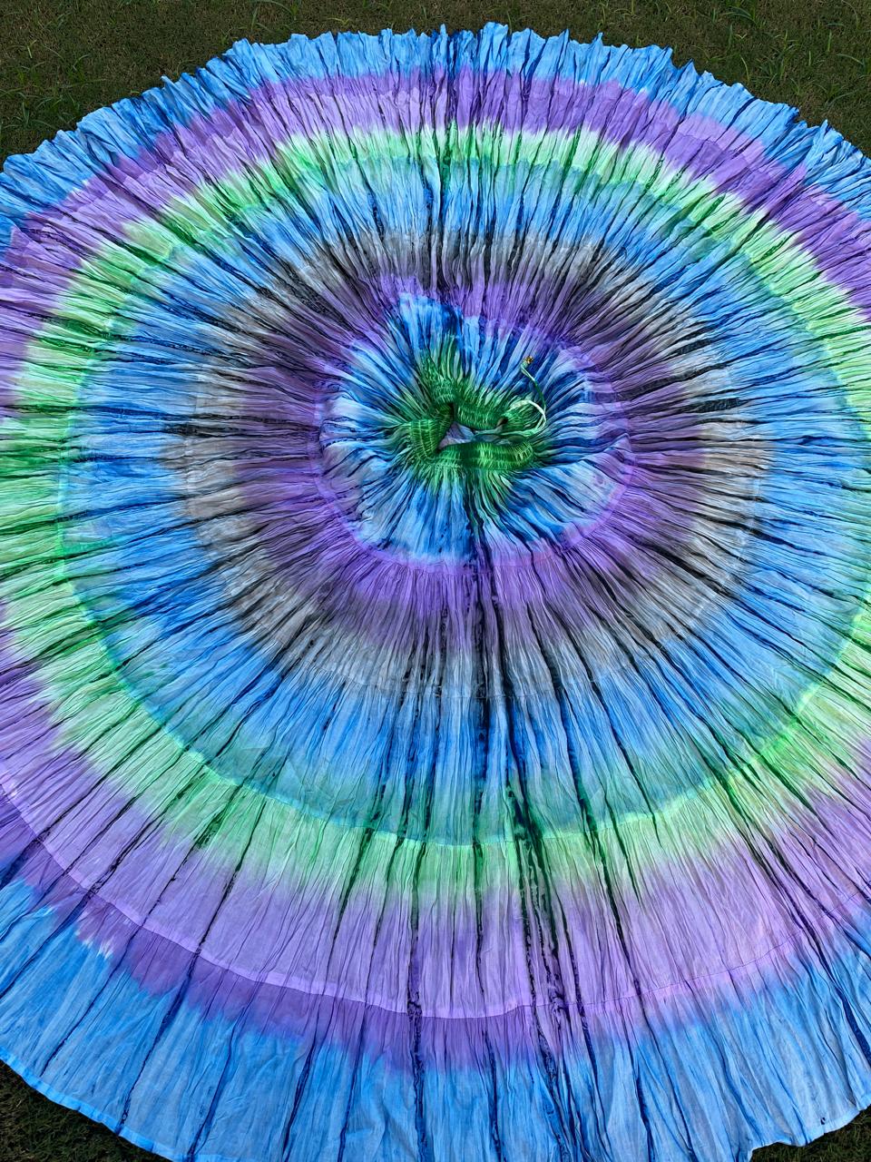 Shibori Multicolor Blue Purple Indian Skirt
