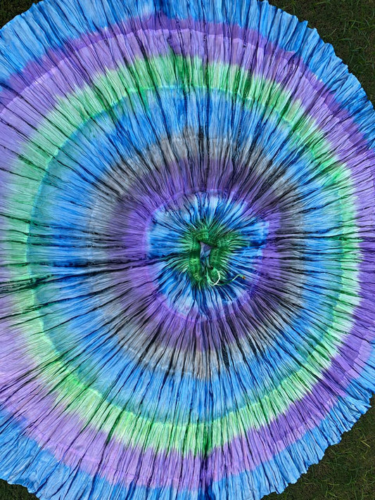 Shibori Multicolor Blue Purple Indian Skirt