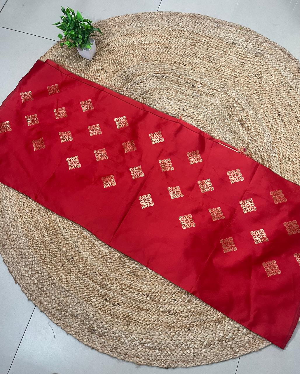 Red Ranu Silk Festive Lehenga
