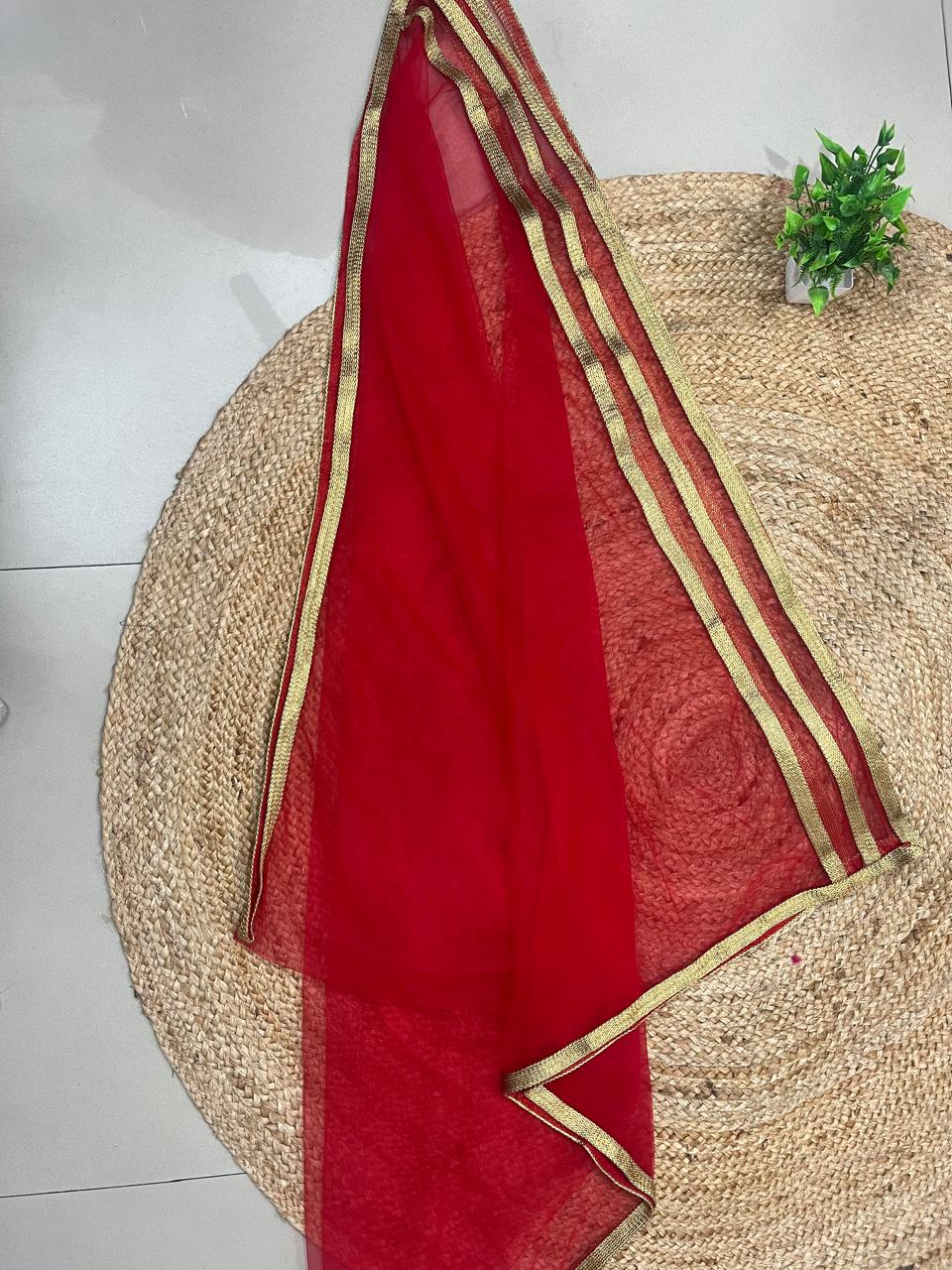 Red Ranu Silk Festive Lehenga