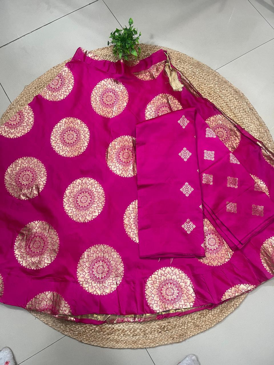 Fuchsia Rati Silk Festive Lehenga