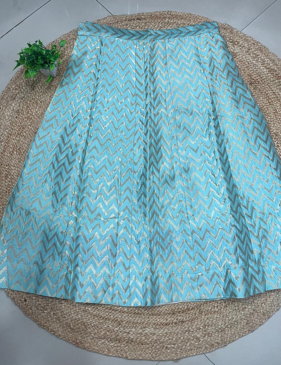 Fuchsia Turquoise Silk Kanchi Festive Lehenga