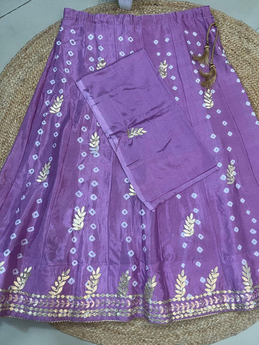 Lavender Silk China Festive Lehenga