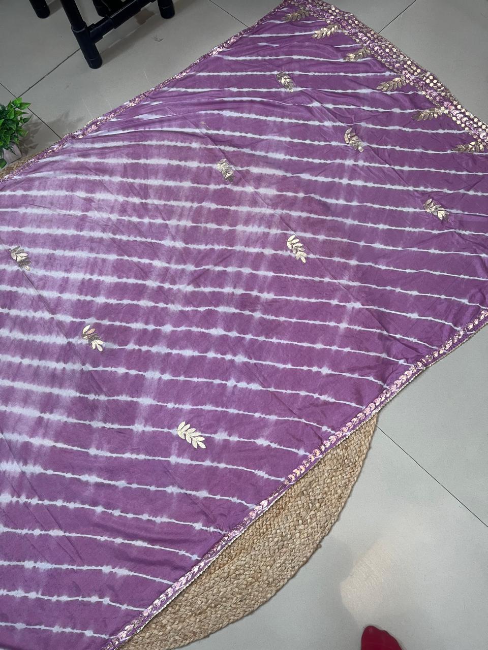 Lavender Silk China Festive Lehenga