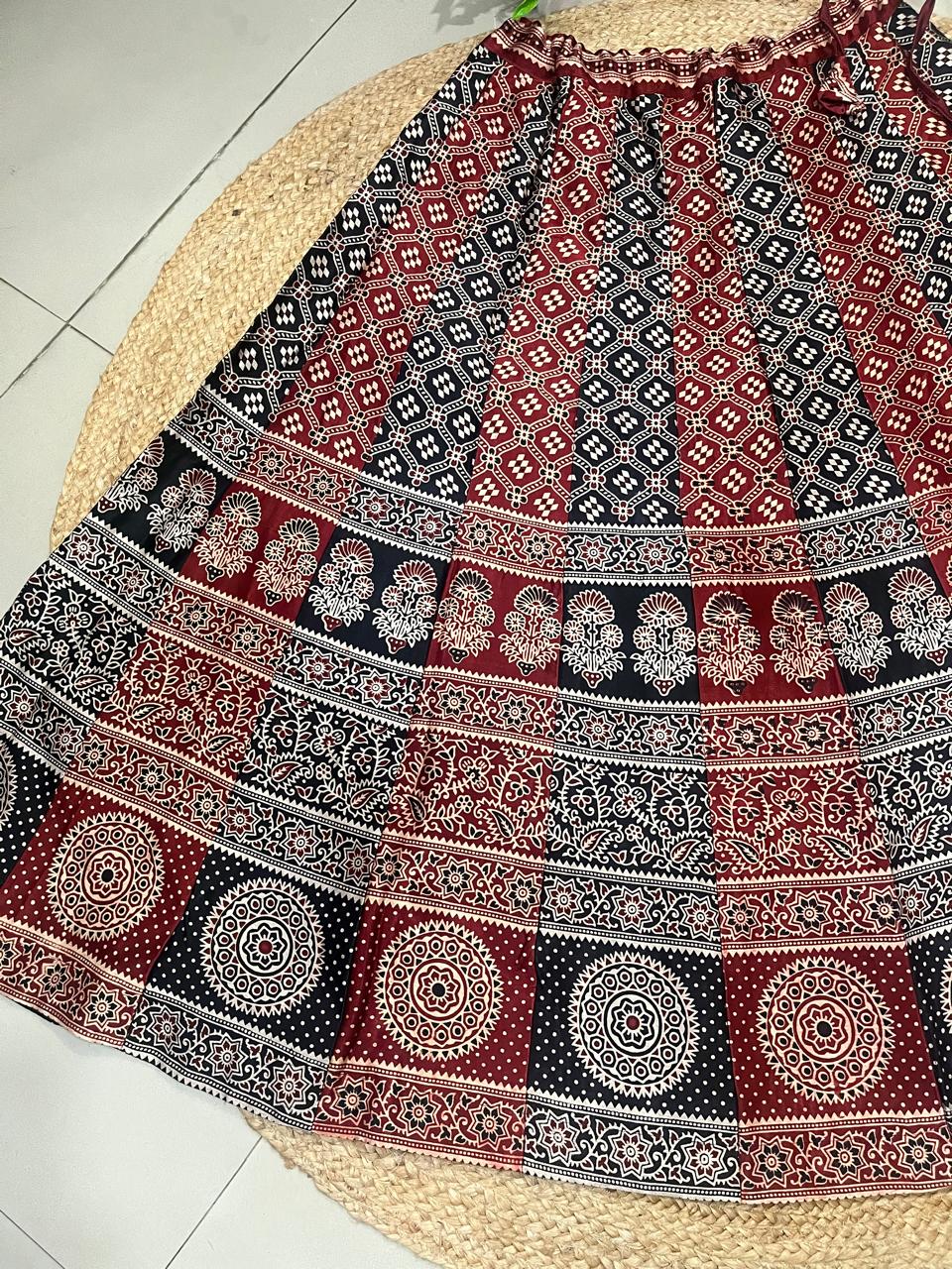 Mashru Silk Vaijanti Panel Indian Skirt