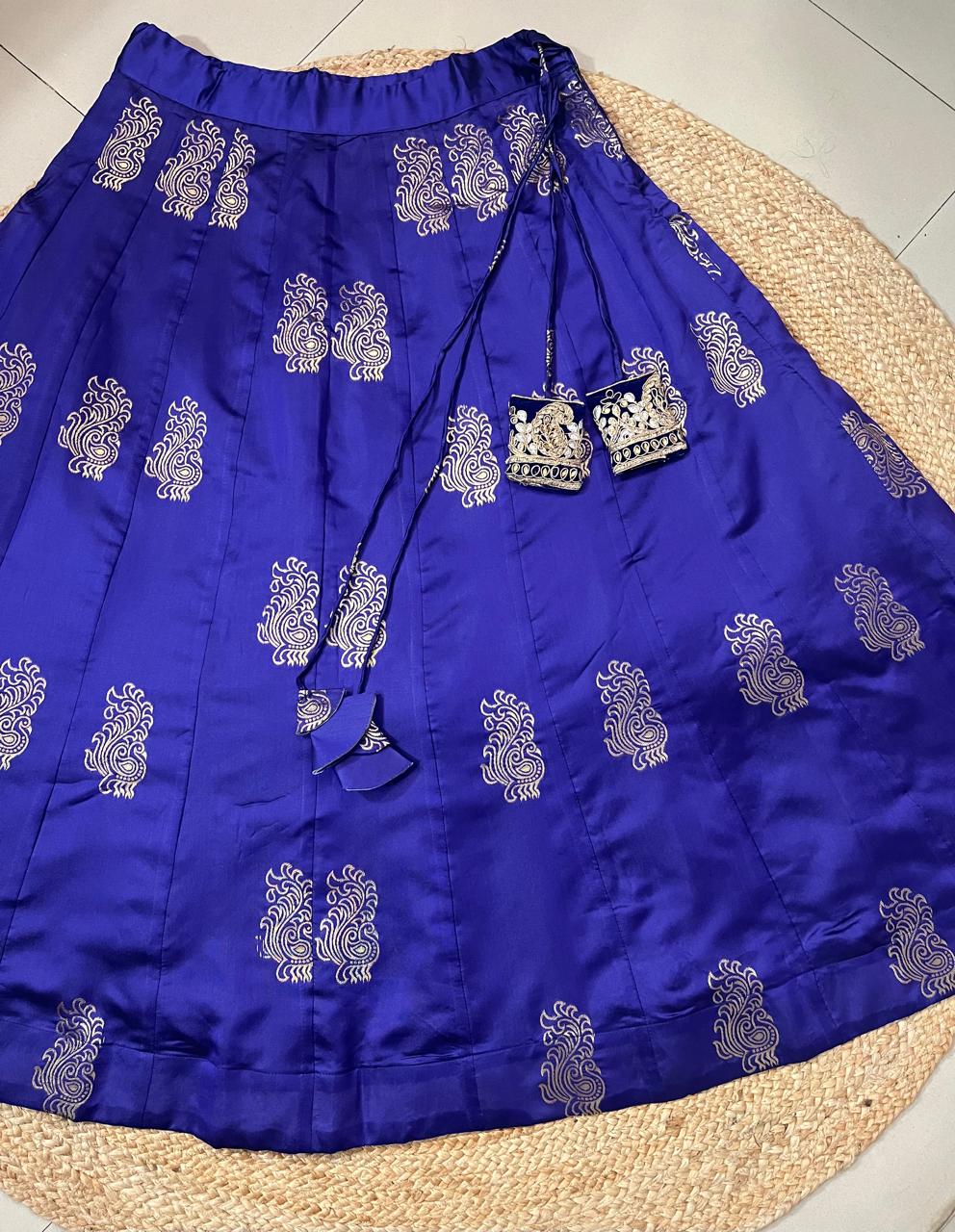 Purple Silk Eraya Indian Skirt