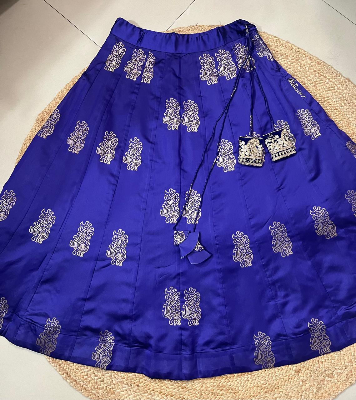 Purple Silk Eraya Indian Skirt