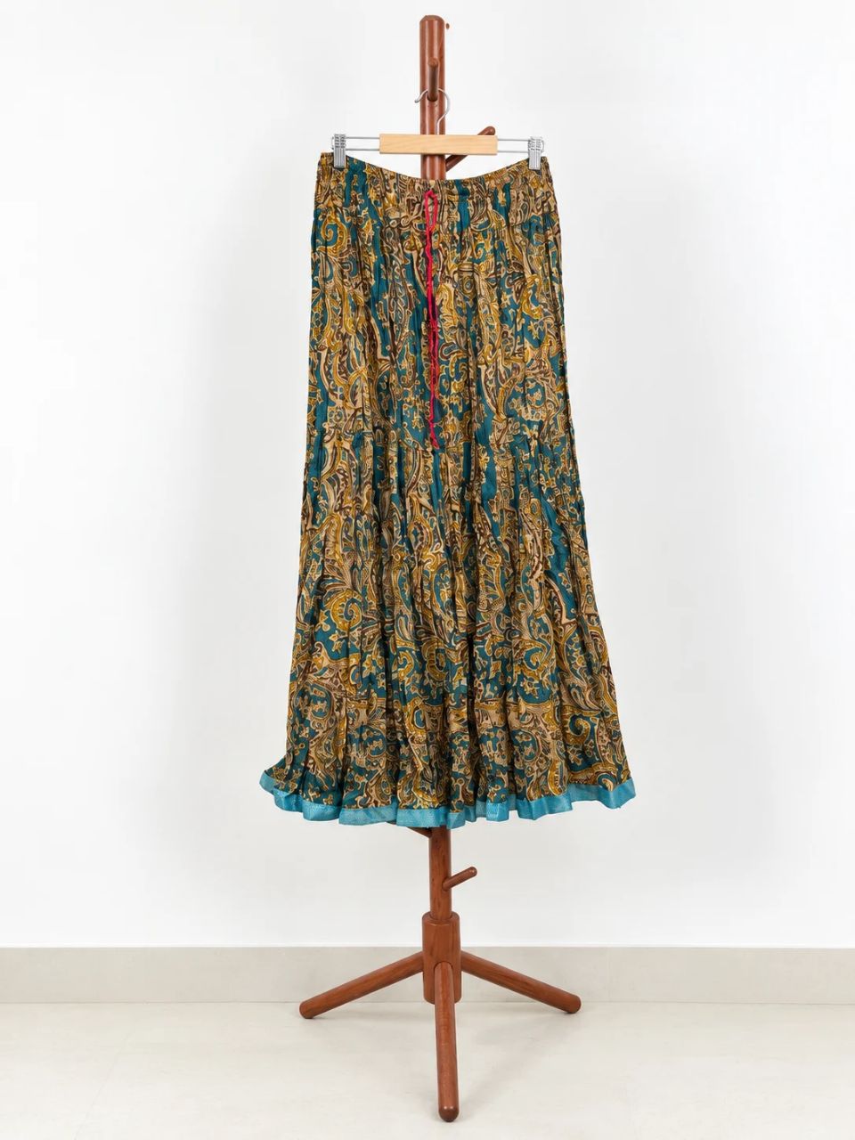 Jaipuri Paisely Print Cotton Blue Disha Indian Skirt