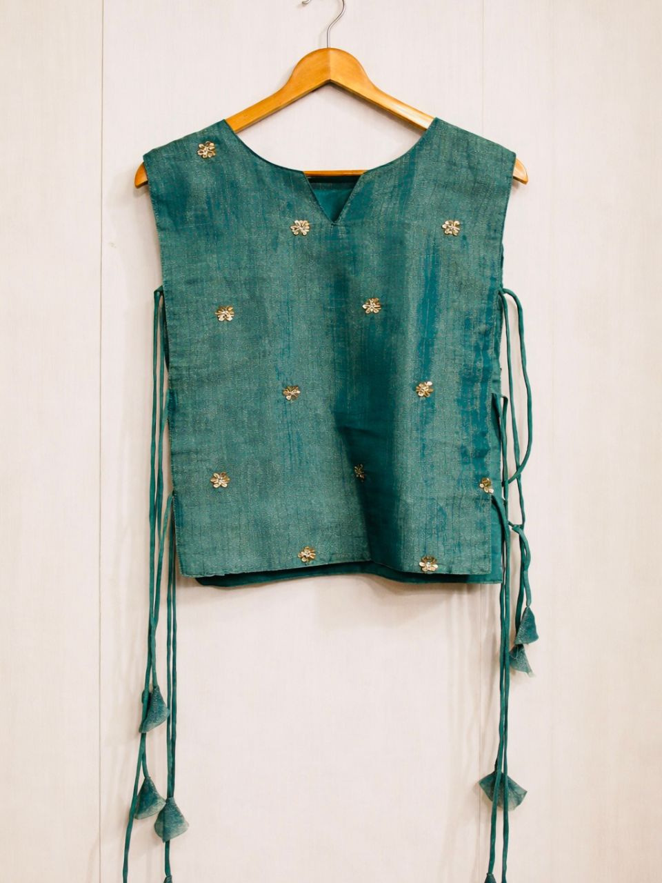 Teal Crush Tissue Gunna Wedding Lehenga