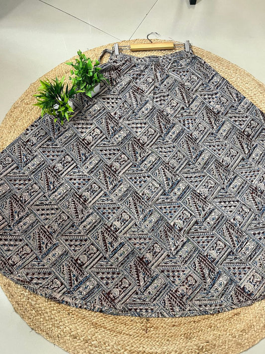 Kalamkari Cotton Chaal Indian Skirt