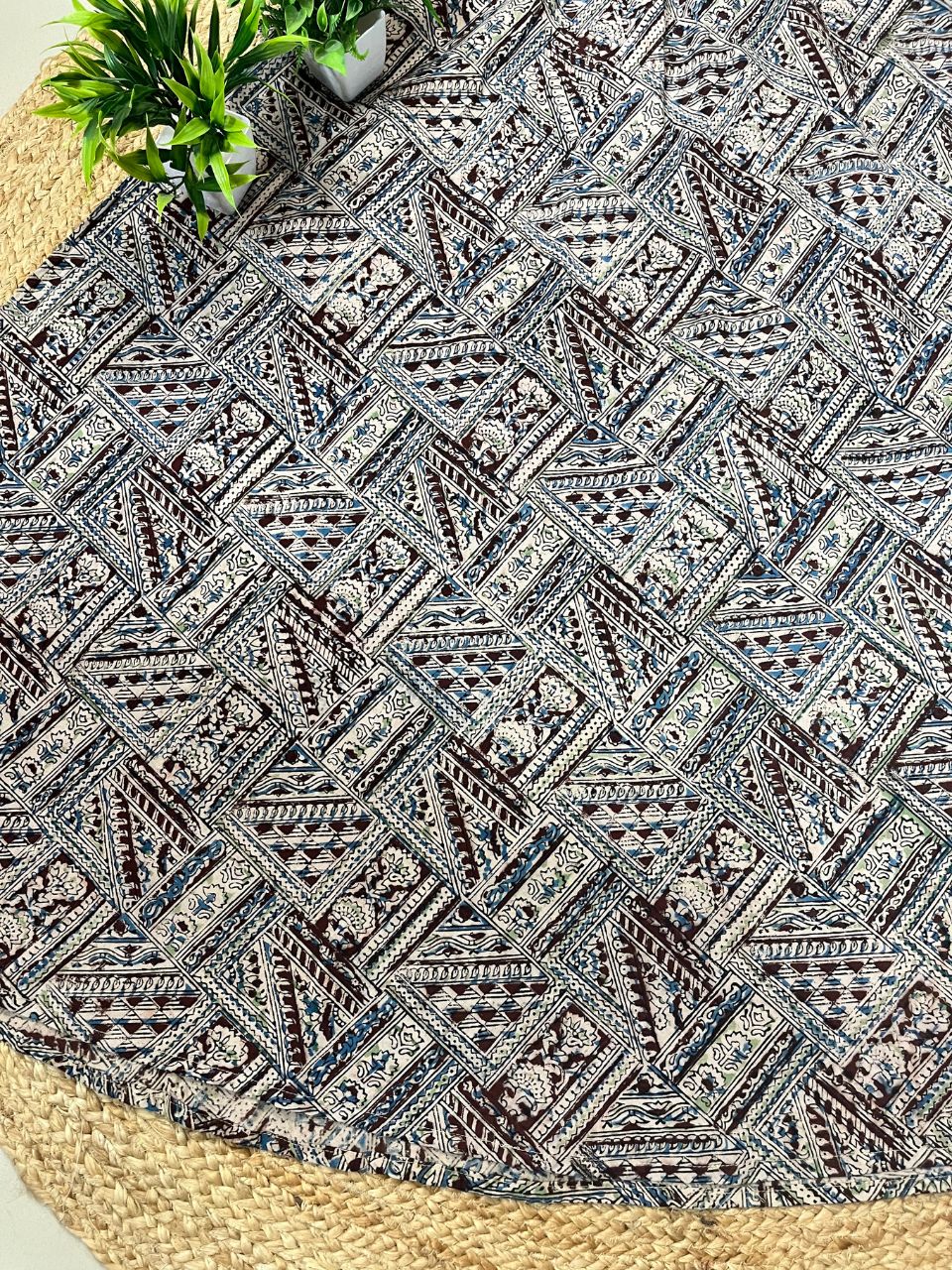 Kalamkari Cotton Chaal Indian Skirt