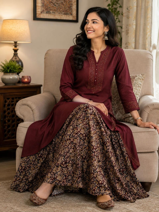 Kalamkari Juno Cotton Indian Skirt
