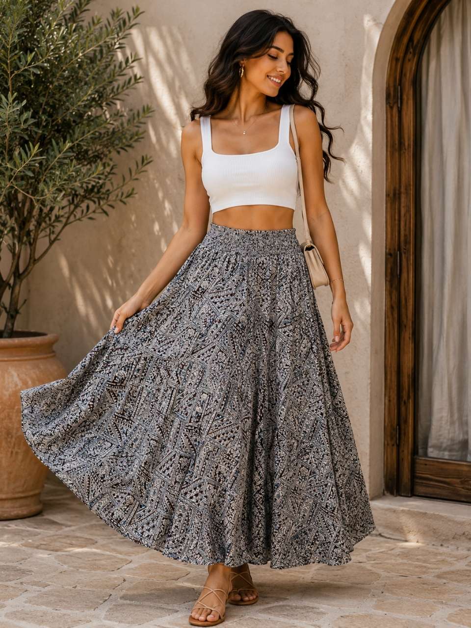 Kalamkari Kundar Cotton Indian Skirt