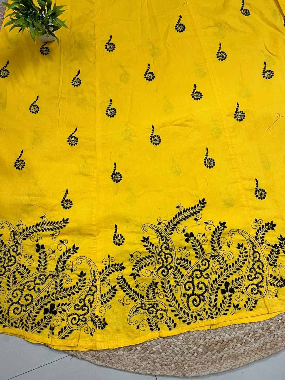 Kantha Yellow Yashi Wrap Skirt