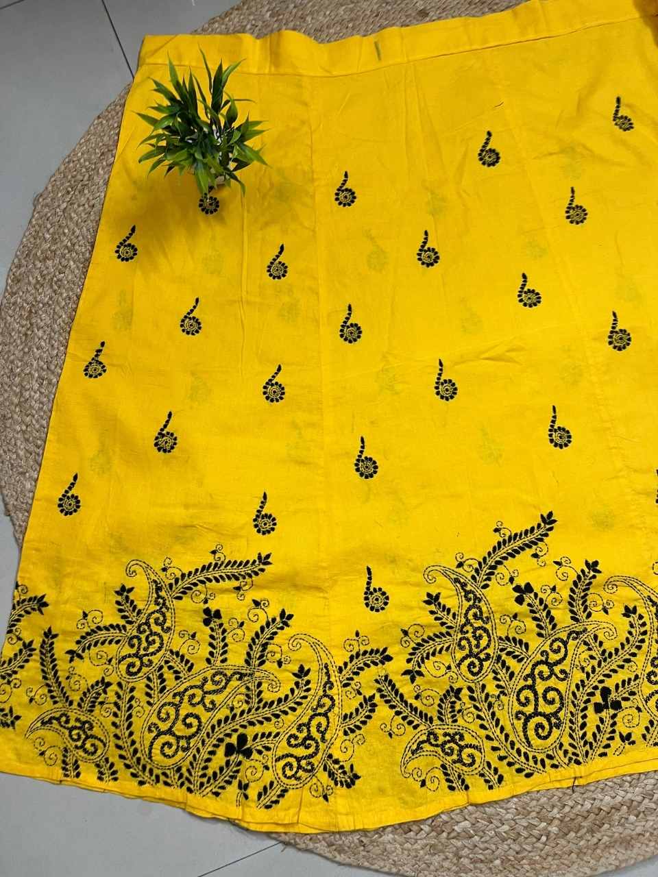 Kantha Yellow Yashi Wrap Skirt