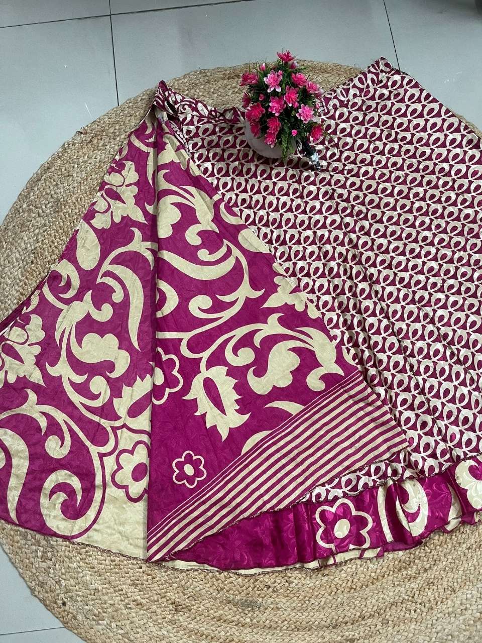 Bohemian Mariya Wrap Silk Skirt