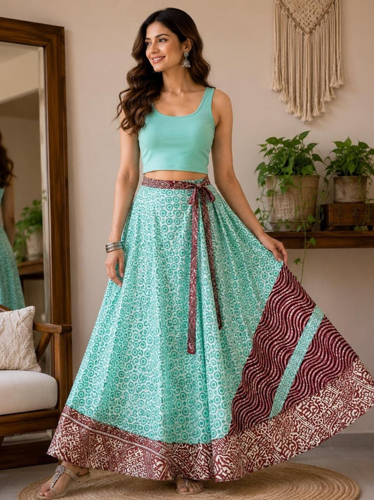 Bohemian Gunja Wrap Skirt