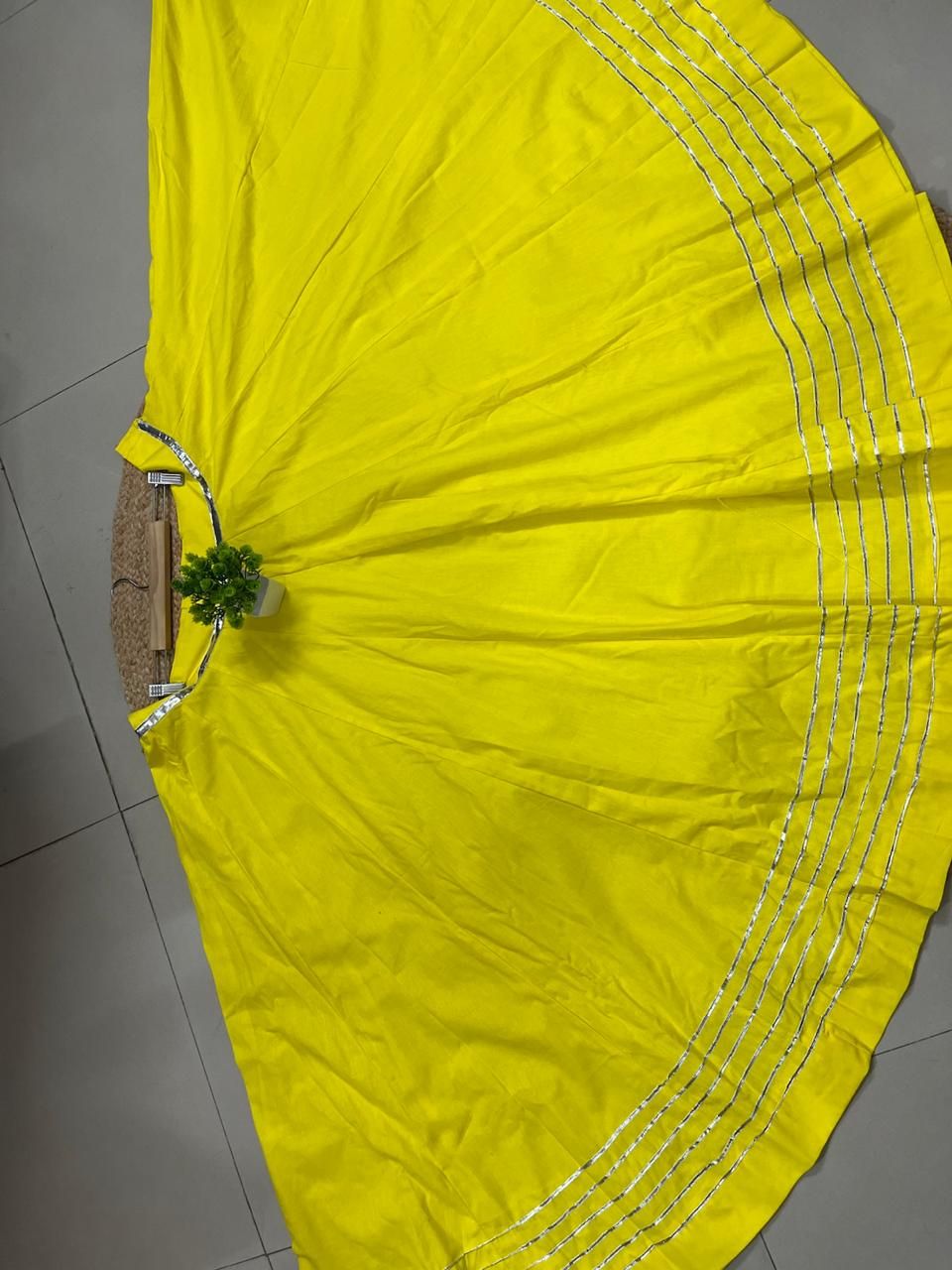 Garba Yellow Yavnika Cotton Skirt