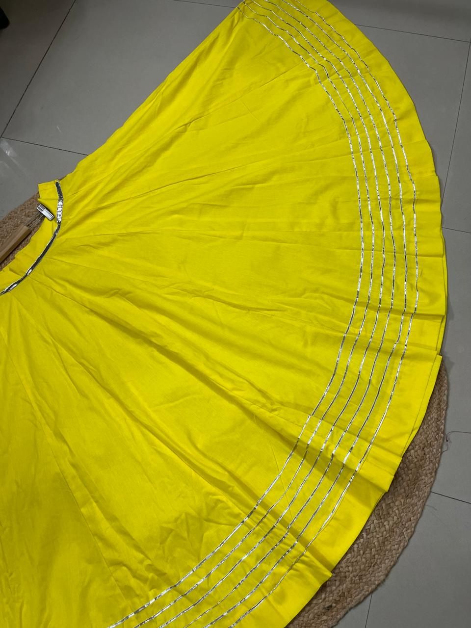 Garba Yellow Yavnika Cotton Skirt
