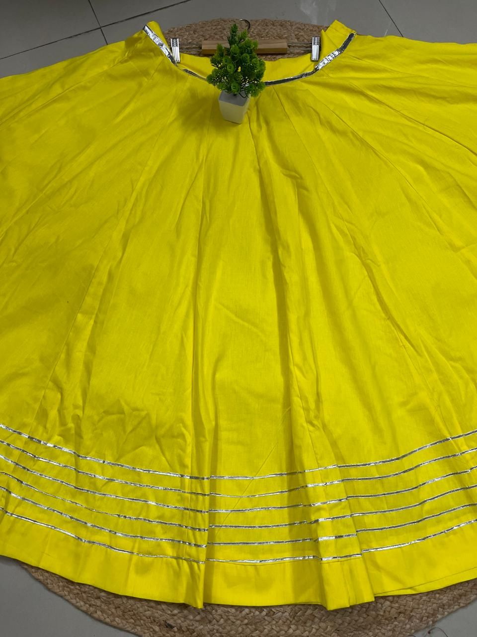 Garba Yellow Yavnika Cotton Skirt
