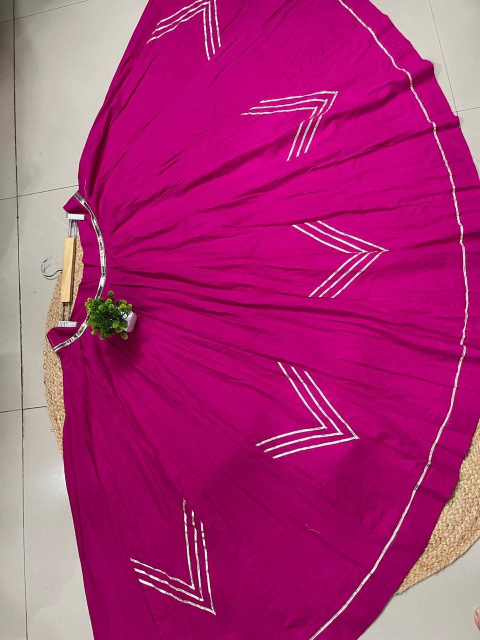 Garba Fuchsia Madhurima Cotton Skirt