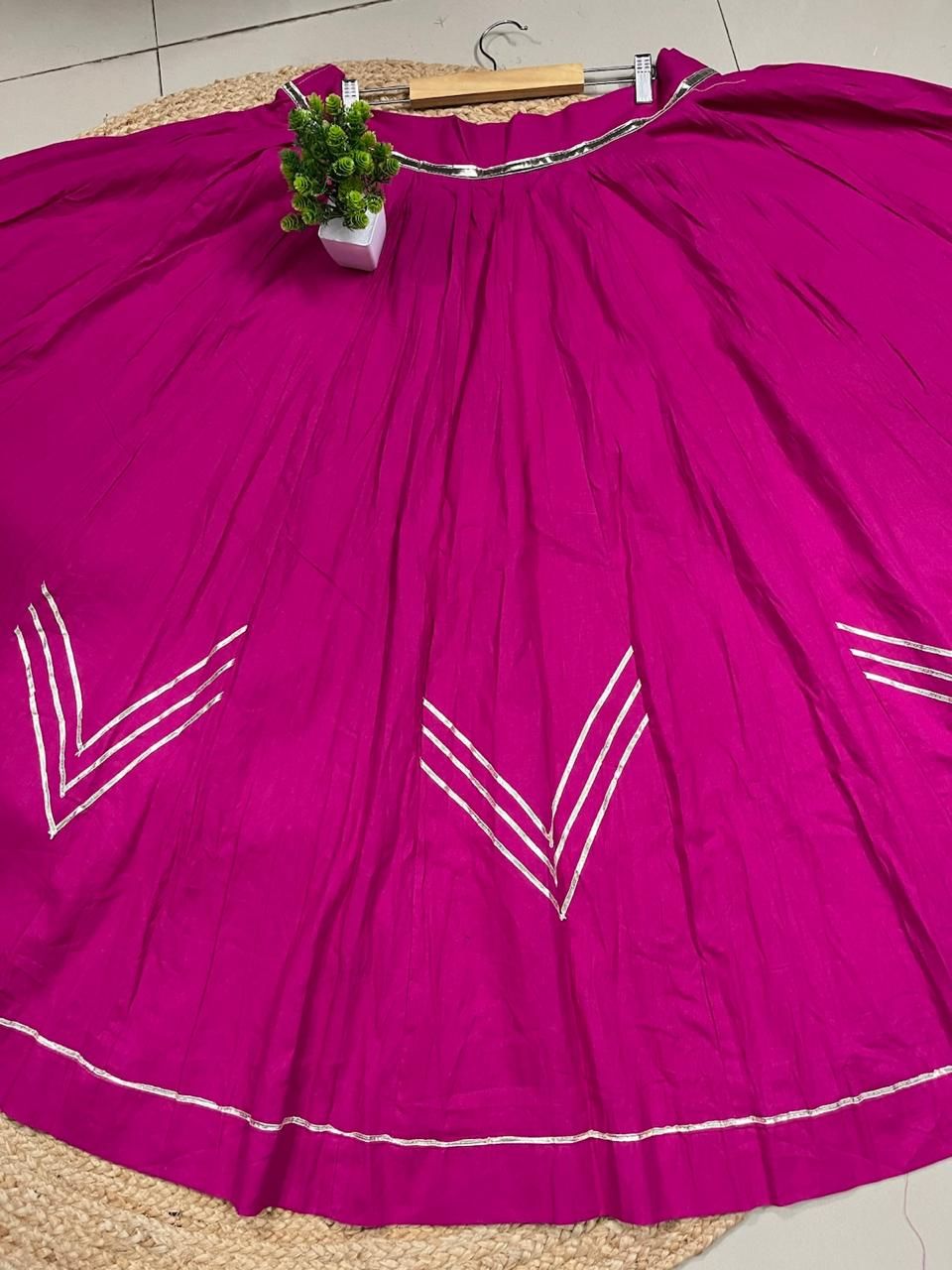 Garba Fuchsia Madhurima Cotton Skirt