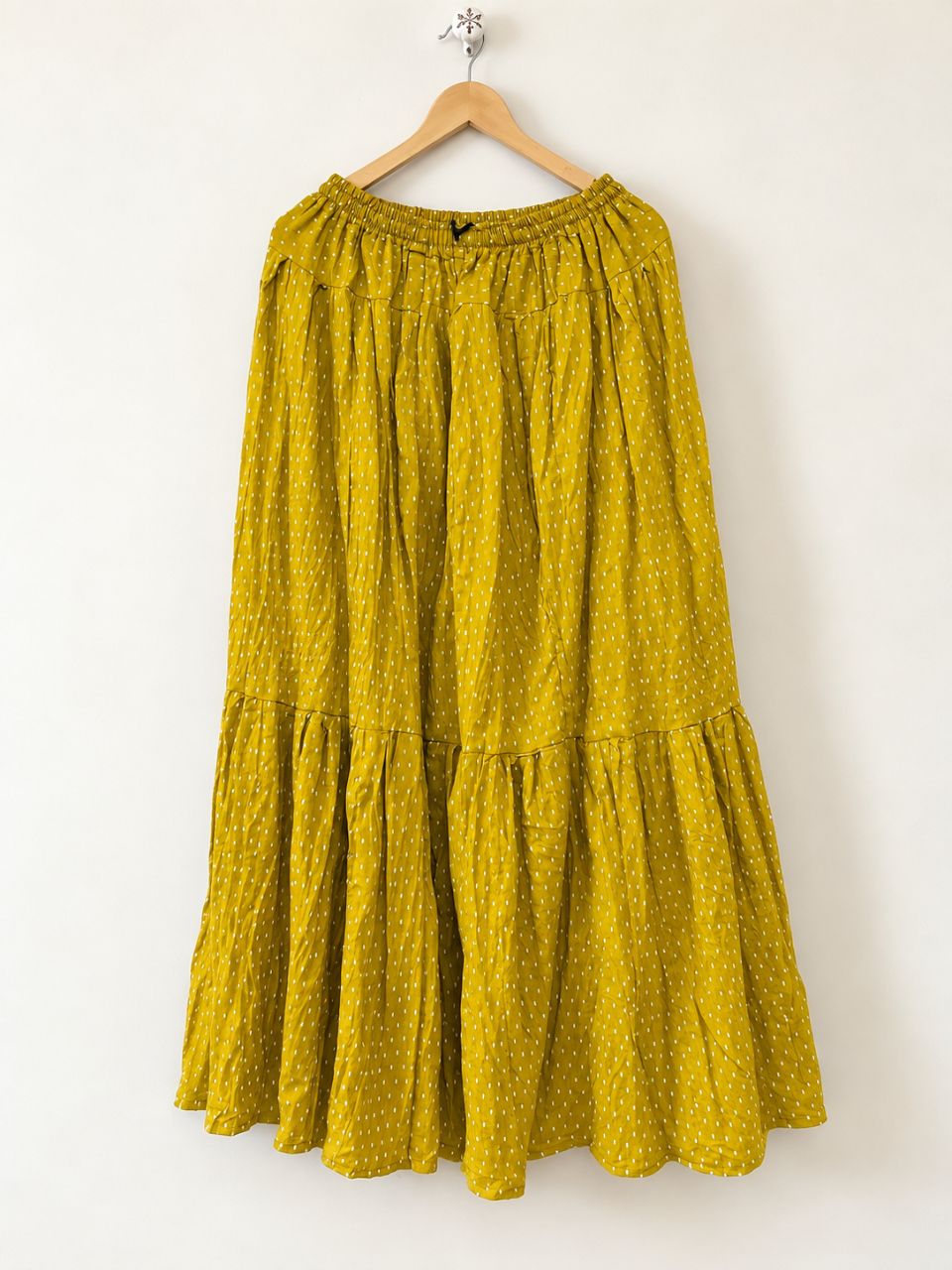 Casual Cotton Printed Yellow Yavika Indian Skirt