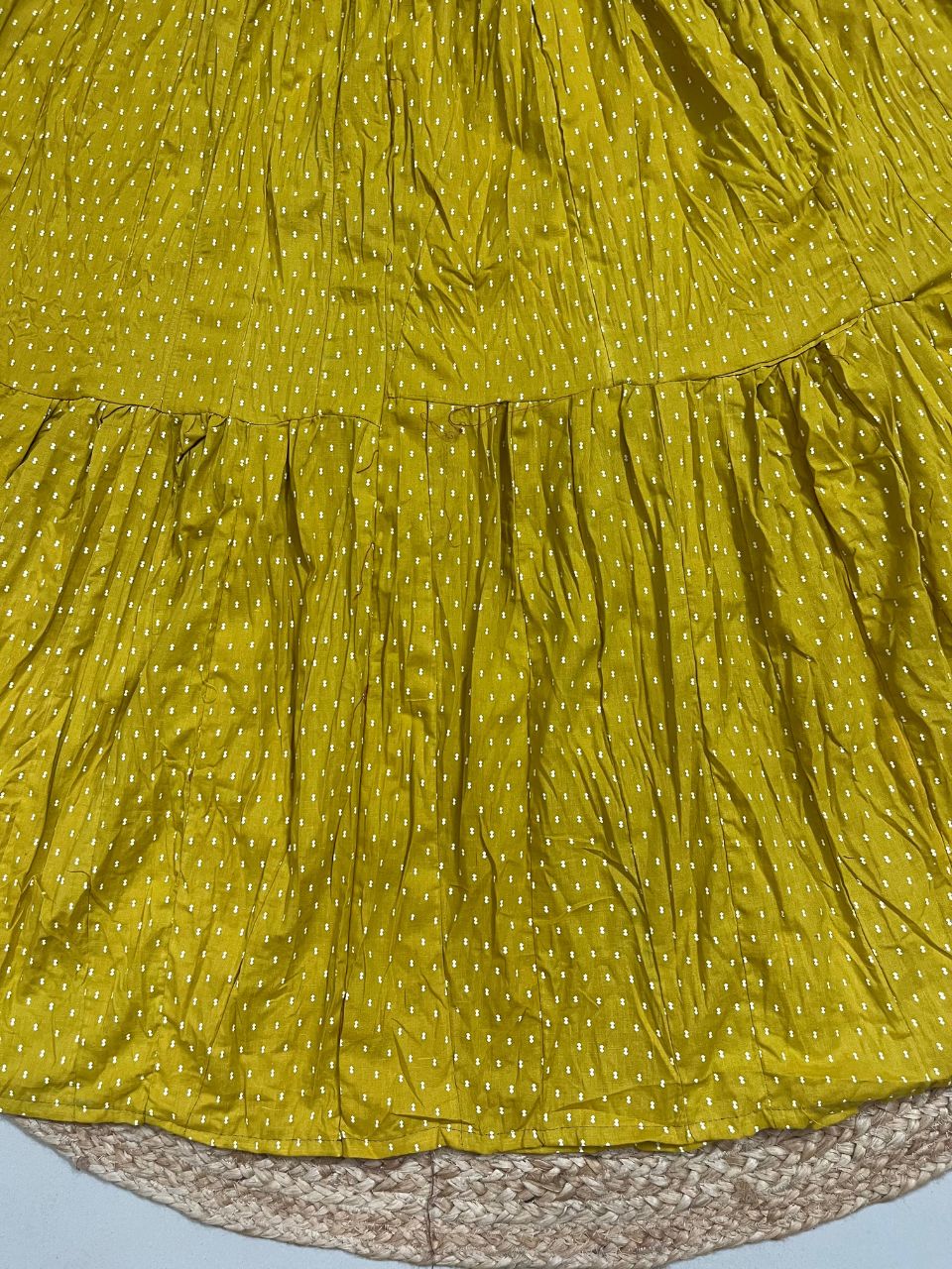 Casual Cotton Printed Yellow Yavika Indian Skirt