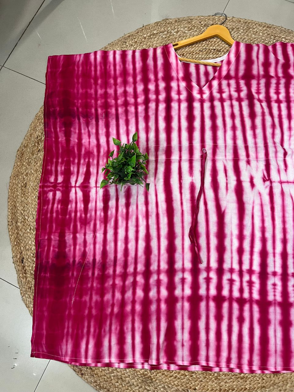 Tie Dye Cotton Fuchsia Suhani Kurti Kaftan