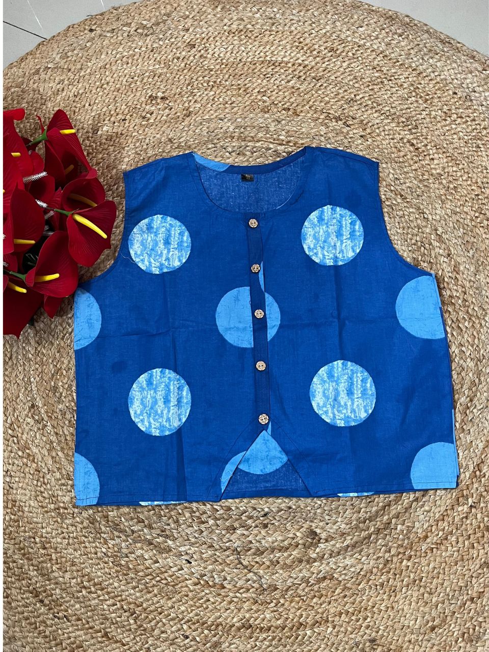 Chic Blue Zena Cambric Cotton Skirt Set