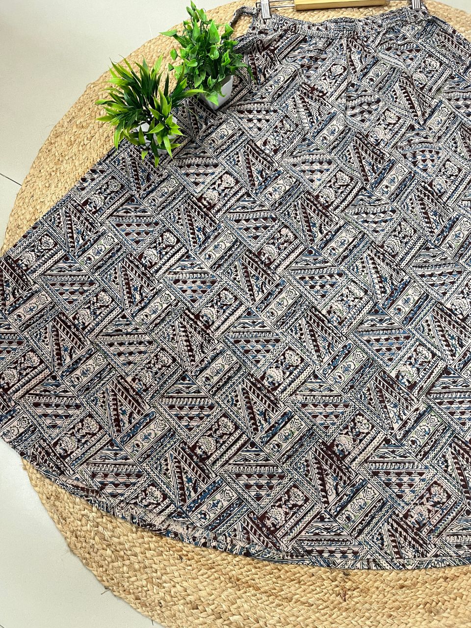 Kalamkari Kundar Cotton Indian Skirt