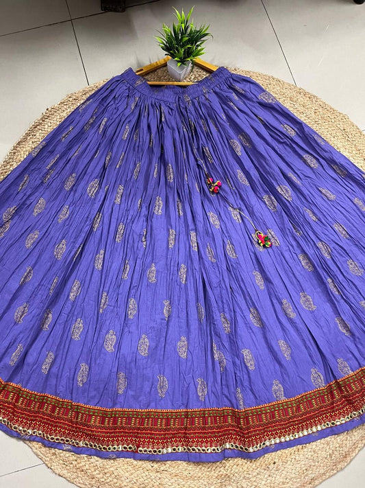 Cotton Lavender Rashmi Indian Skirt