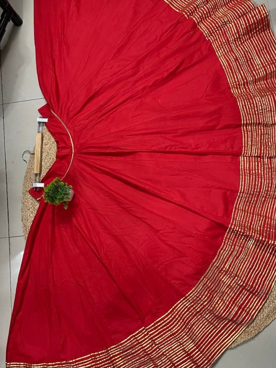 Garba Red Raunika Cotton Skirt