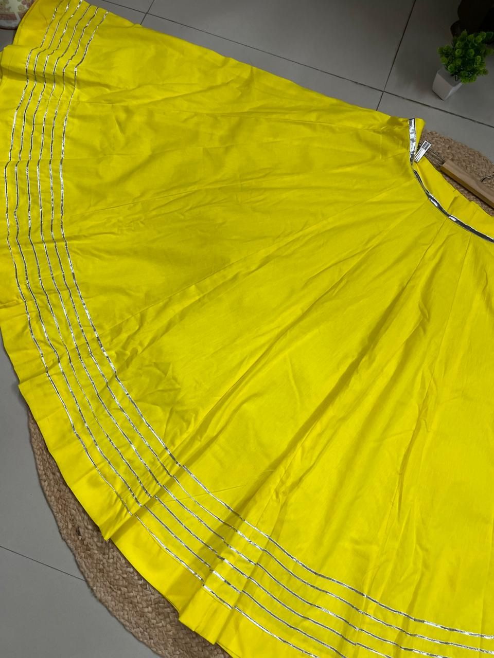 Garba Yellow Yavnika Cotton Skirt