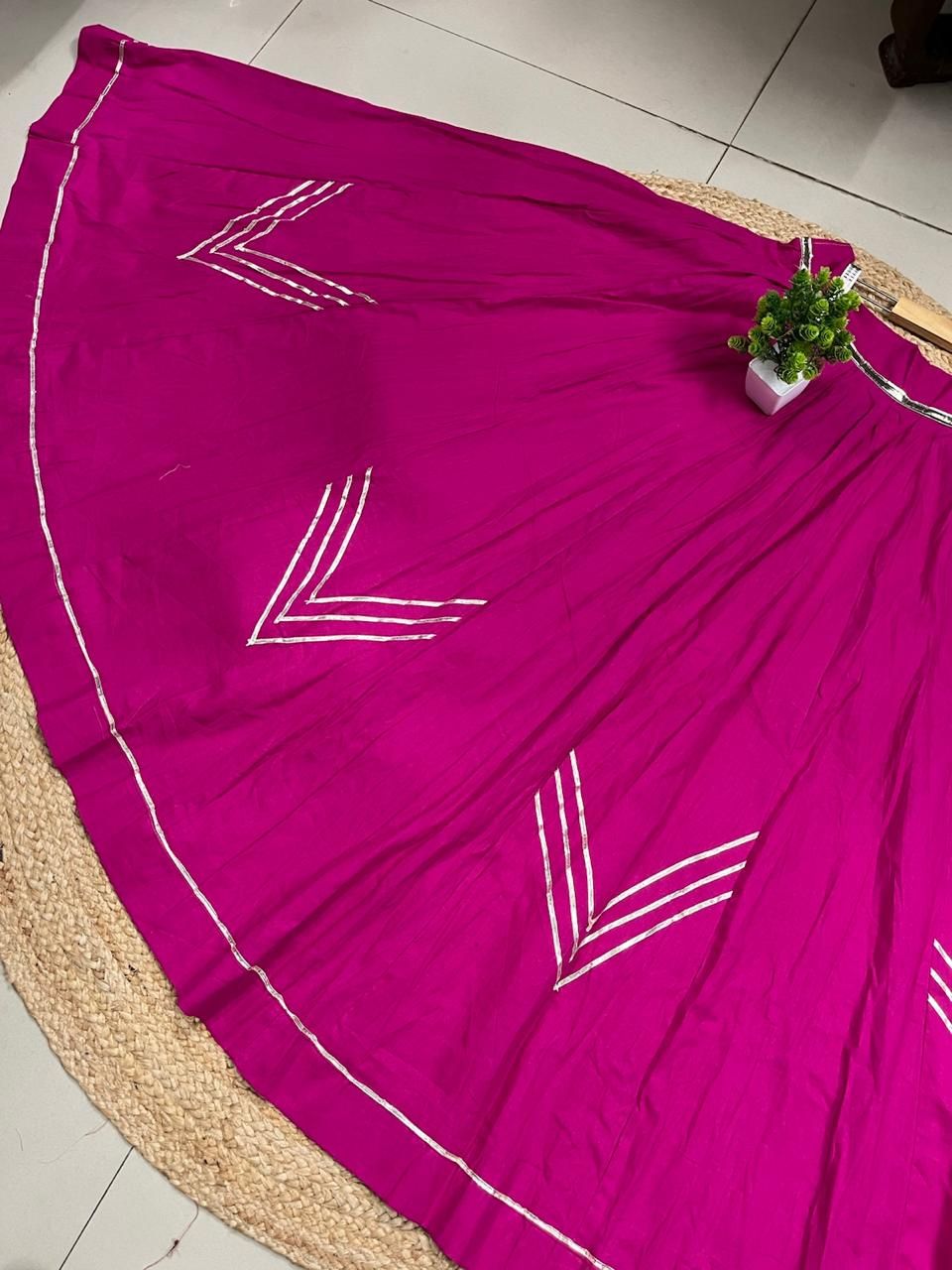 Garba Fuchsia Madhurima Cotton Skirt