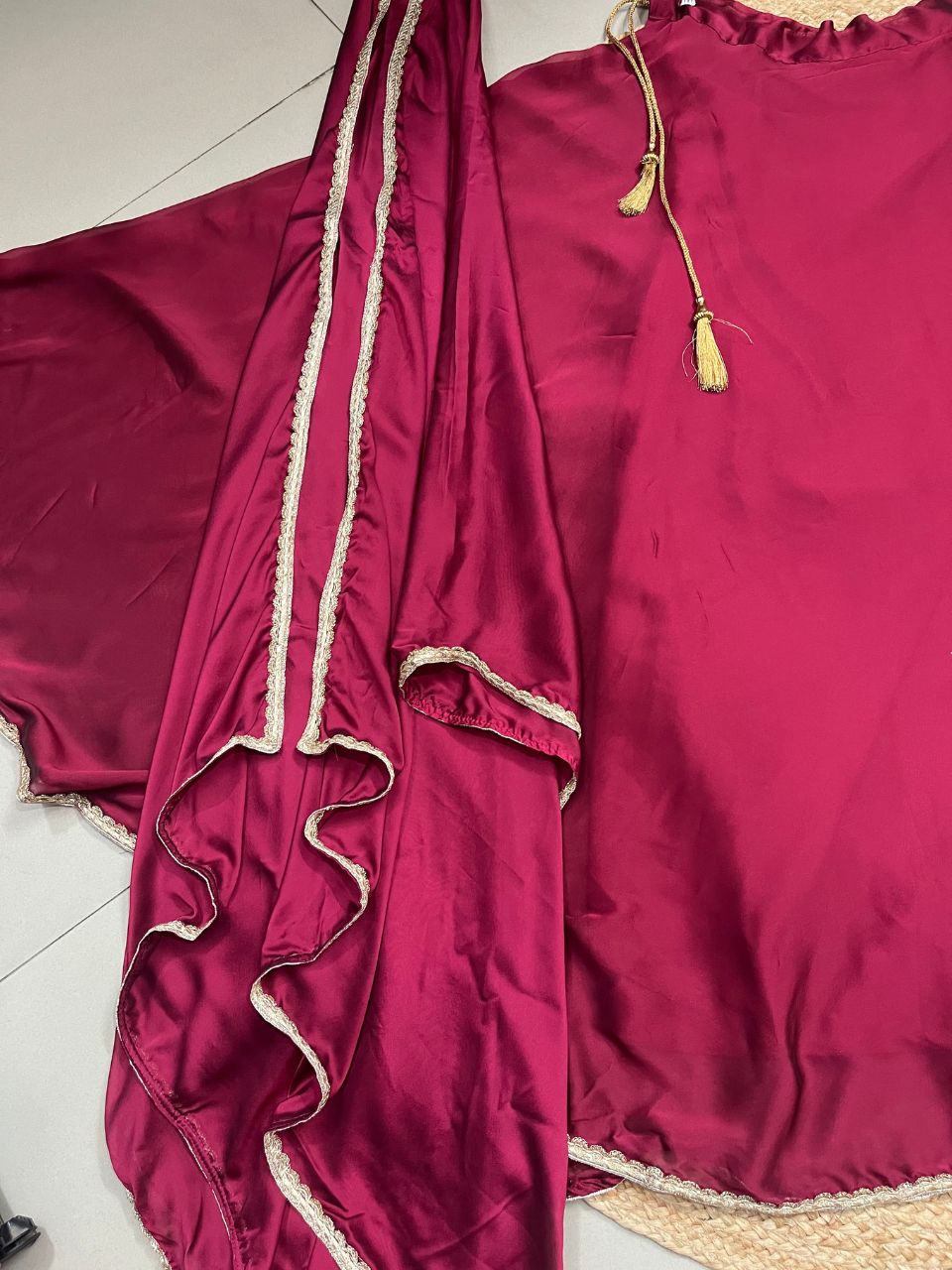 Rangoli Silk Maroon Ruhi Festive Lehenga
