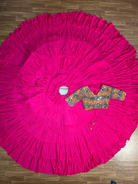 Garba Fuchsia Priya Rayon Lehenga